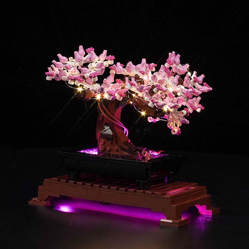 Bonsai Garden Lego - Lazishi-LEDビルディングブロックセット,盆栽処理に適しており,照明アクセサリーのみ,10281