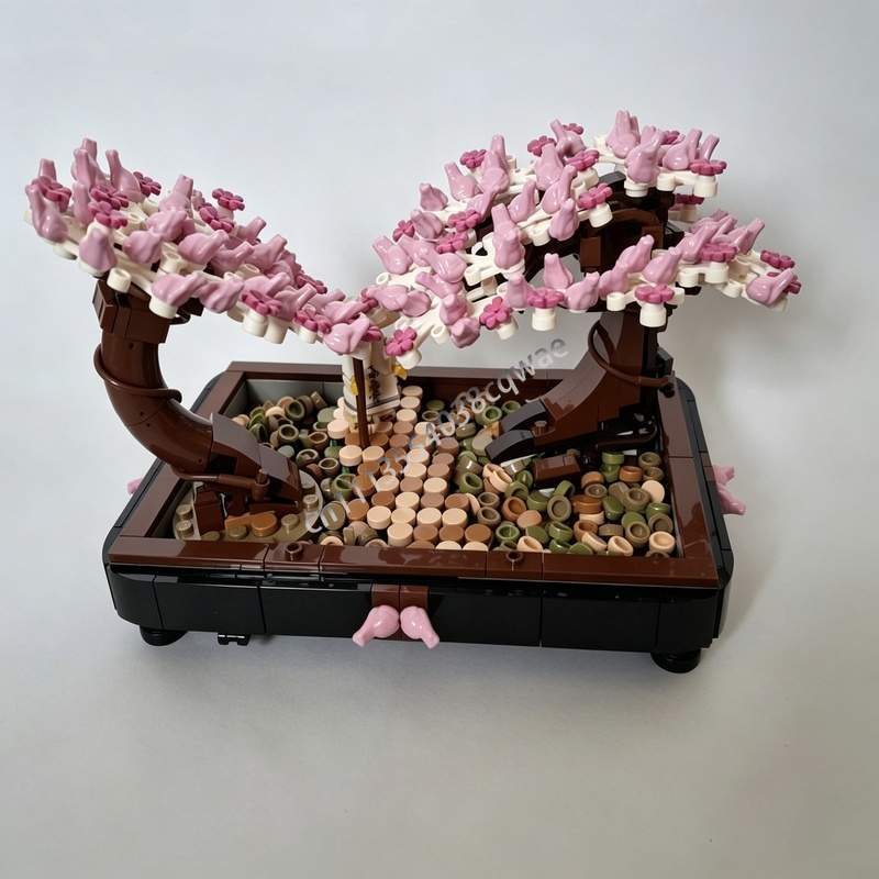 Bonsai Garden Lego - 673 個盆栽公園桜の木 MOC ビルディングブロック庭の風景モデル DIY クリエイティブアセンブリ家の装飾おもちゃギフト