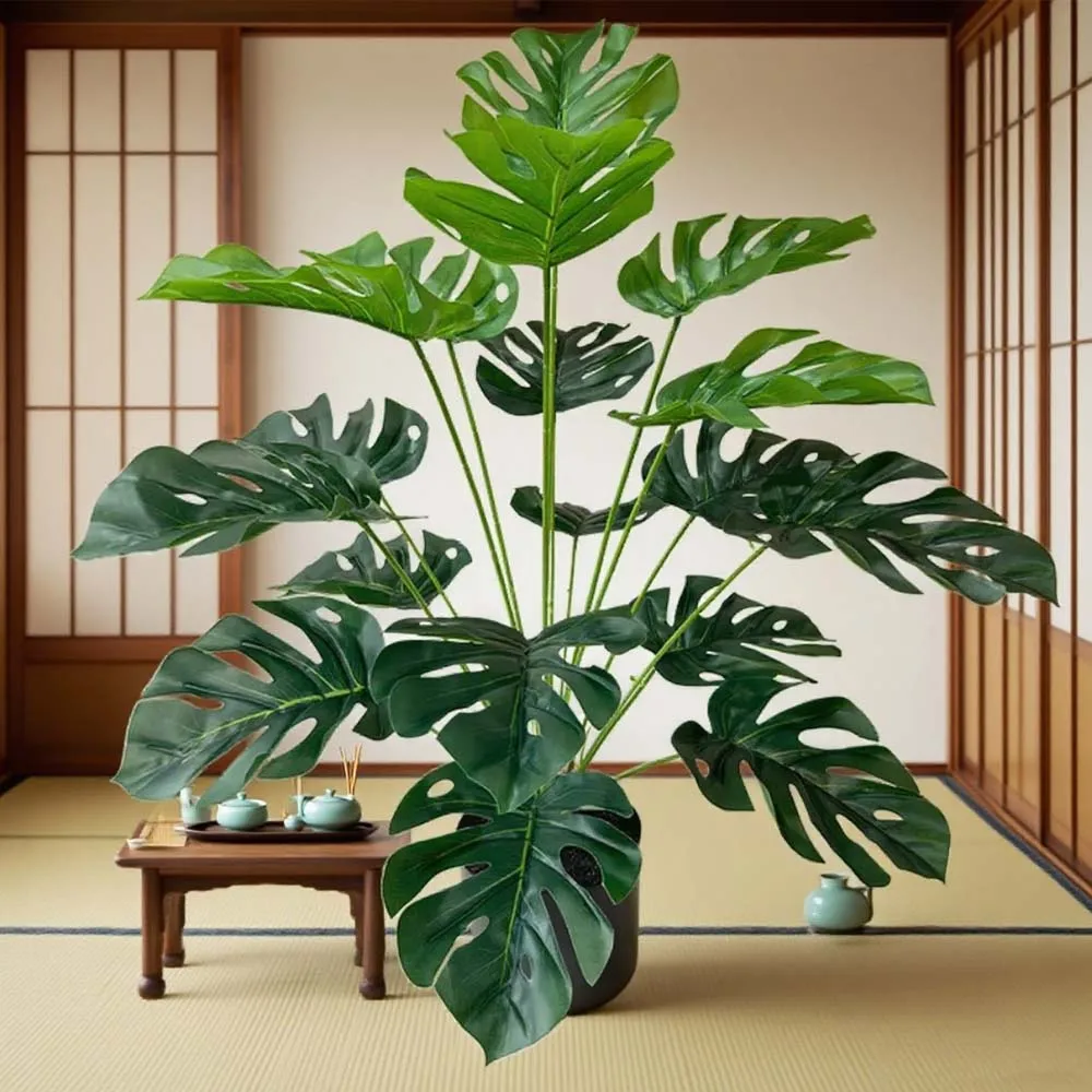 Bonsai Garden Desk - リアルな人工亀の葉の盆栽、フェイク植物、家庭、オフィス、デスク、庭の装飾用、リアルなシミュレーション亀