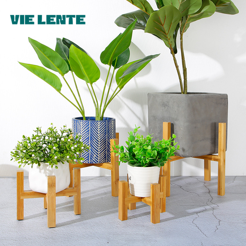 Bonsai Garden Stand - 植物植木鉢スタンド小型耐久性のある木製トレイラック、強力な自立盆栽ホルダー屋内アクセサリー家庭菜園ディスプレイ