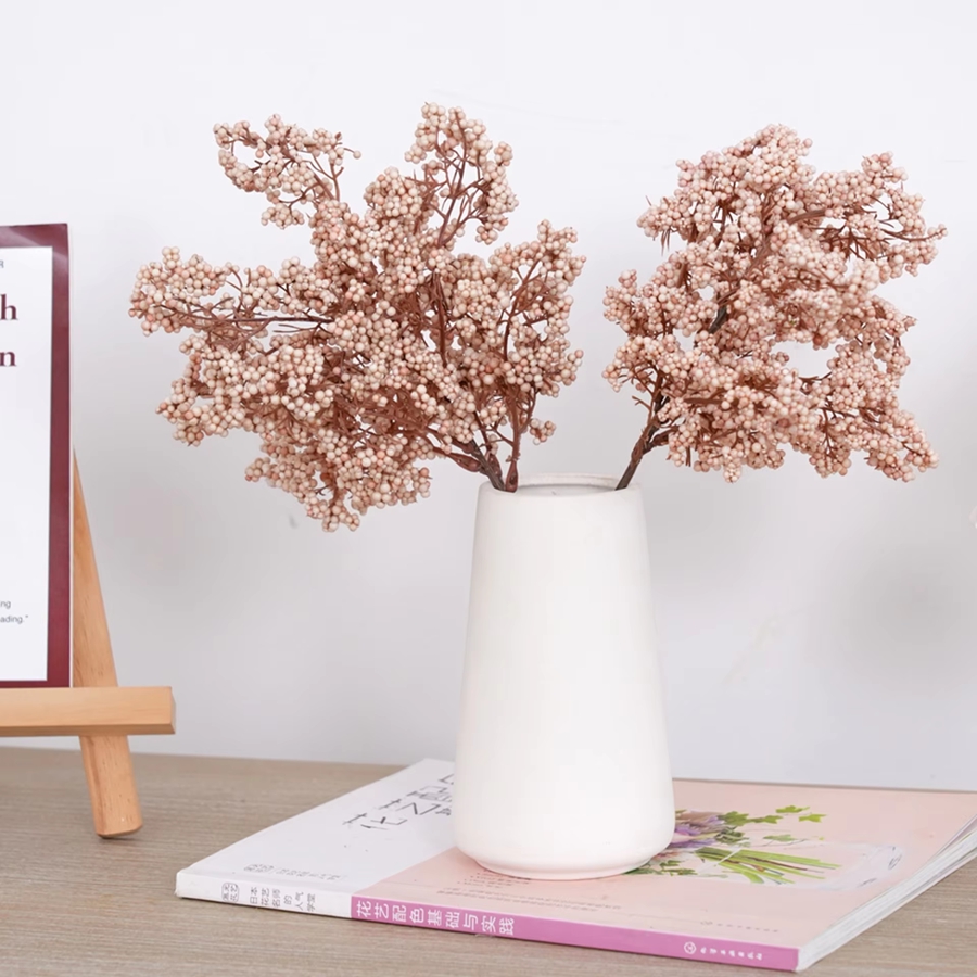 Bonsai Garden For Home - 造花植物ウィンターベリーウェディングブライダルブーケホームルーム花瓶屋外庭庭盆栽フェスティバルDIYギフトホットセール