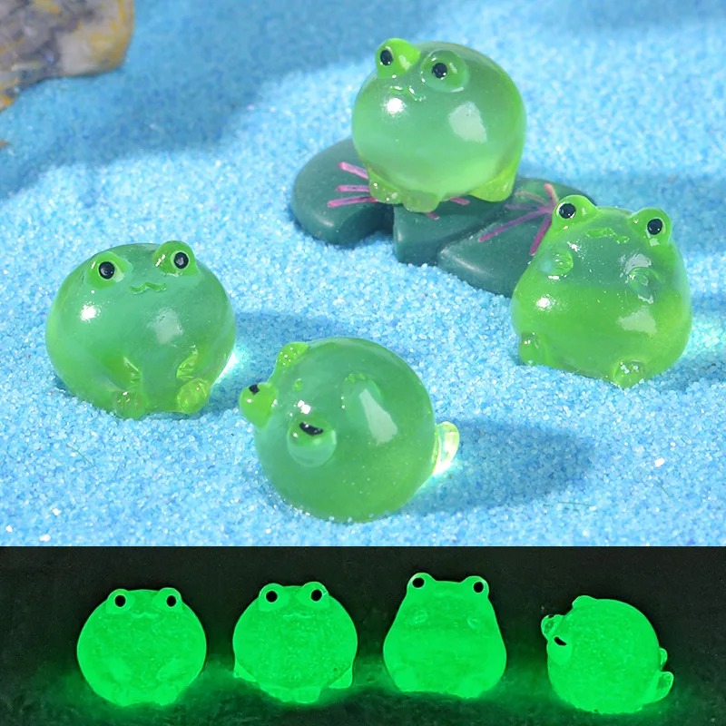 Bonsai Garden Miniature - 10/20/30 個発光グリーンカエルドールハウスミニチュアかわいい妖精庭ノームモステラリウム装飾工芸品盆栽 DIY 置物