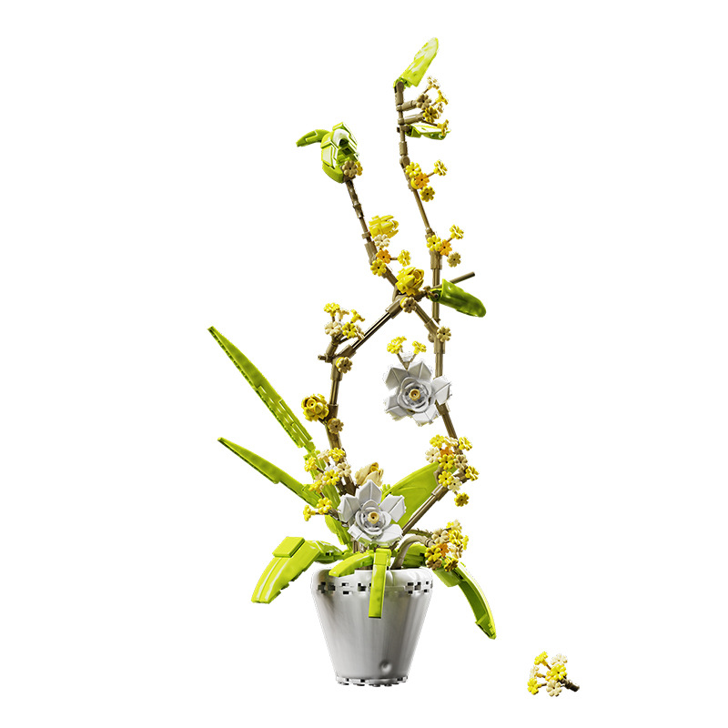 ビルディングブロック花蘭シリーズ盆栽少女構築おもちゃ花大人の - Bonsai Garden Lego のレビューと価格
