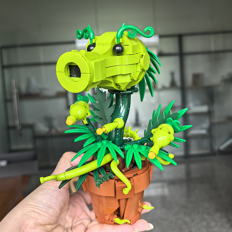 クリエイティブ植物戦争ゲームキャラクターピーシュータービルデ - Bonsai Garden Lego のレビューと価格