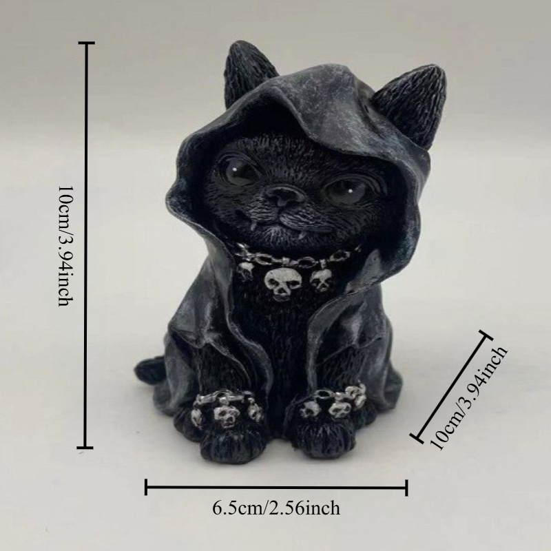 ハロウィン魔法猫樹脂工芸置物動物像ミニチュア家庭菜園盆栽装飾 - Bonsai Garden Desk のレビューと価格