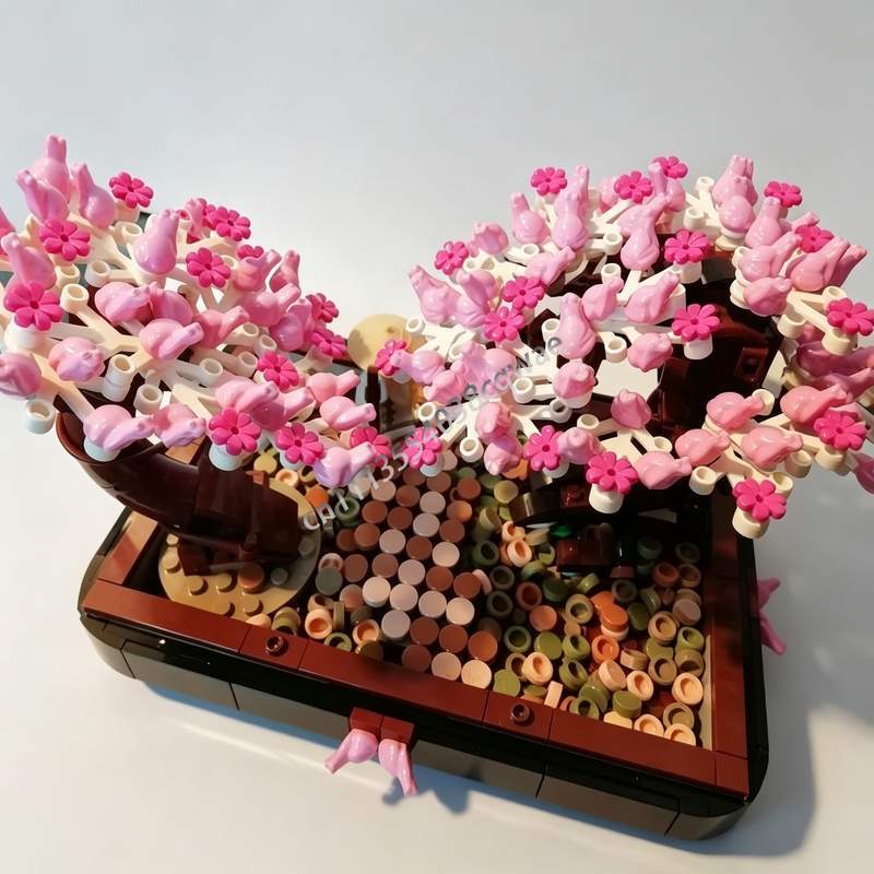 673 個盆栽公園桜の木 MOC ビルディングブロック庭の風 - Bonsai Garden Lego のレビューと価格