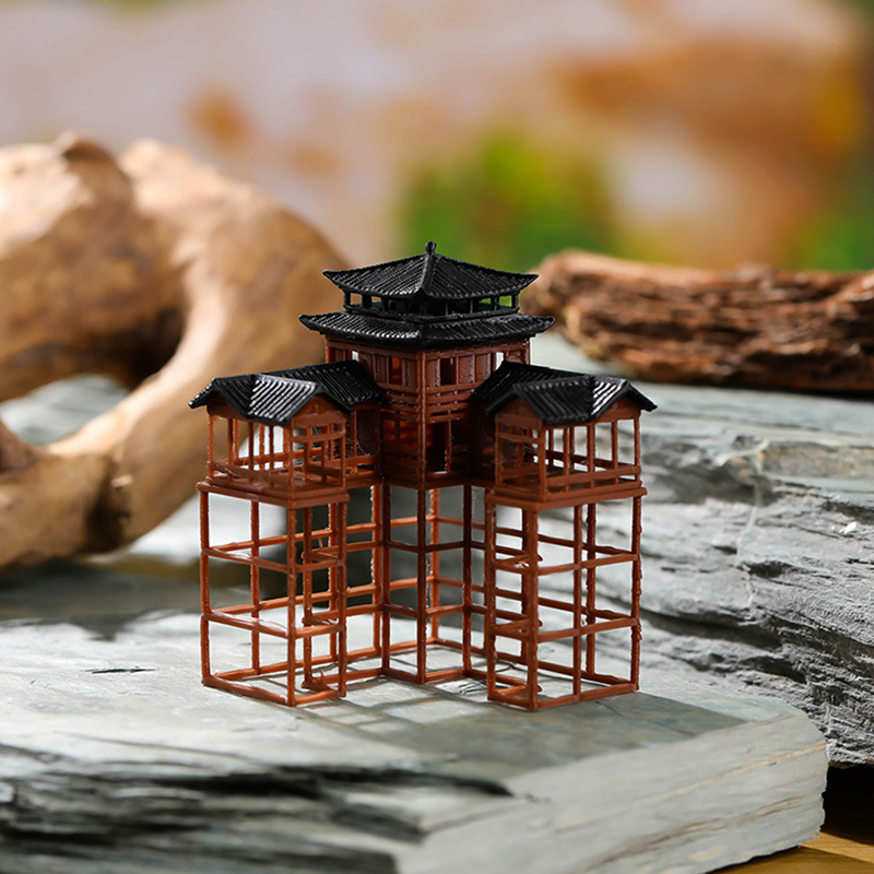 古代建築模型ミニチュア日本風パビリオン装飾品ミニチュアジレン - Bonsai Garden Zen のレビューと価格