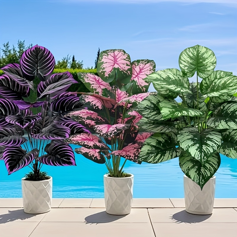 3 個 60 センチメートル大型人工緑の植物セット庭の装飾  - Bonsai Garden For Home のレビューと価格