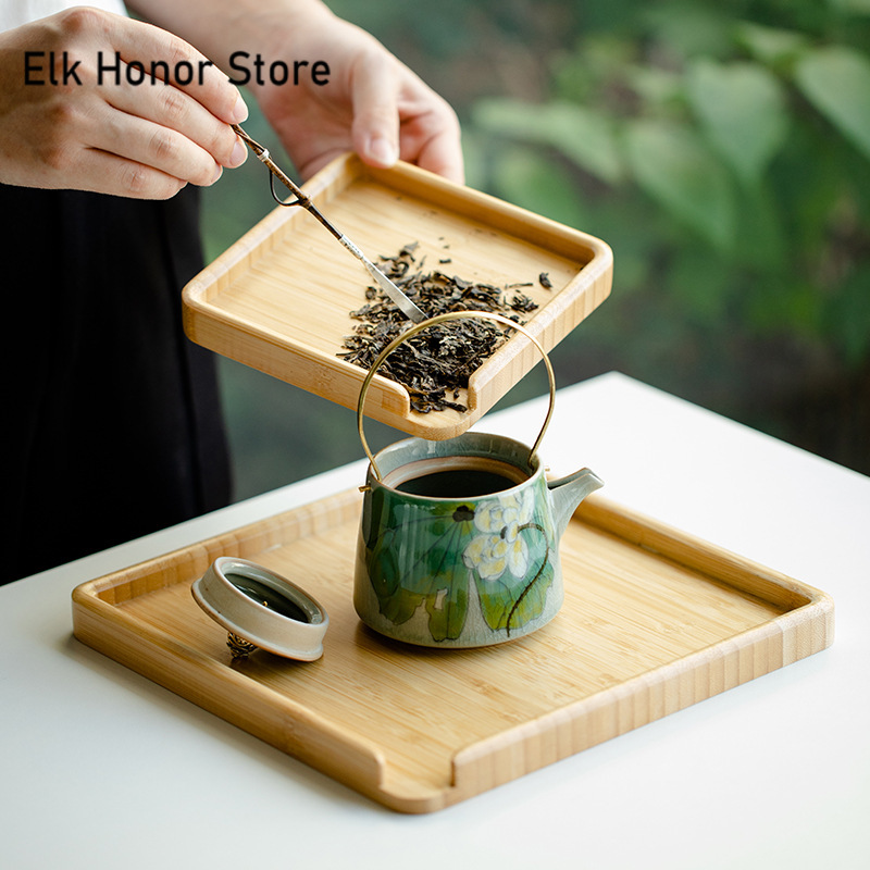 中国の竹製フードトレイ、プアティーボックス、オープンナイフ、 - Bonsai Garden For Home のレビューと価格
