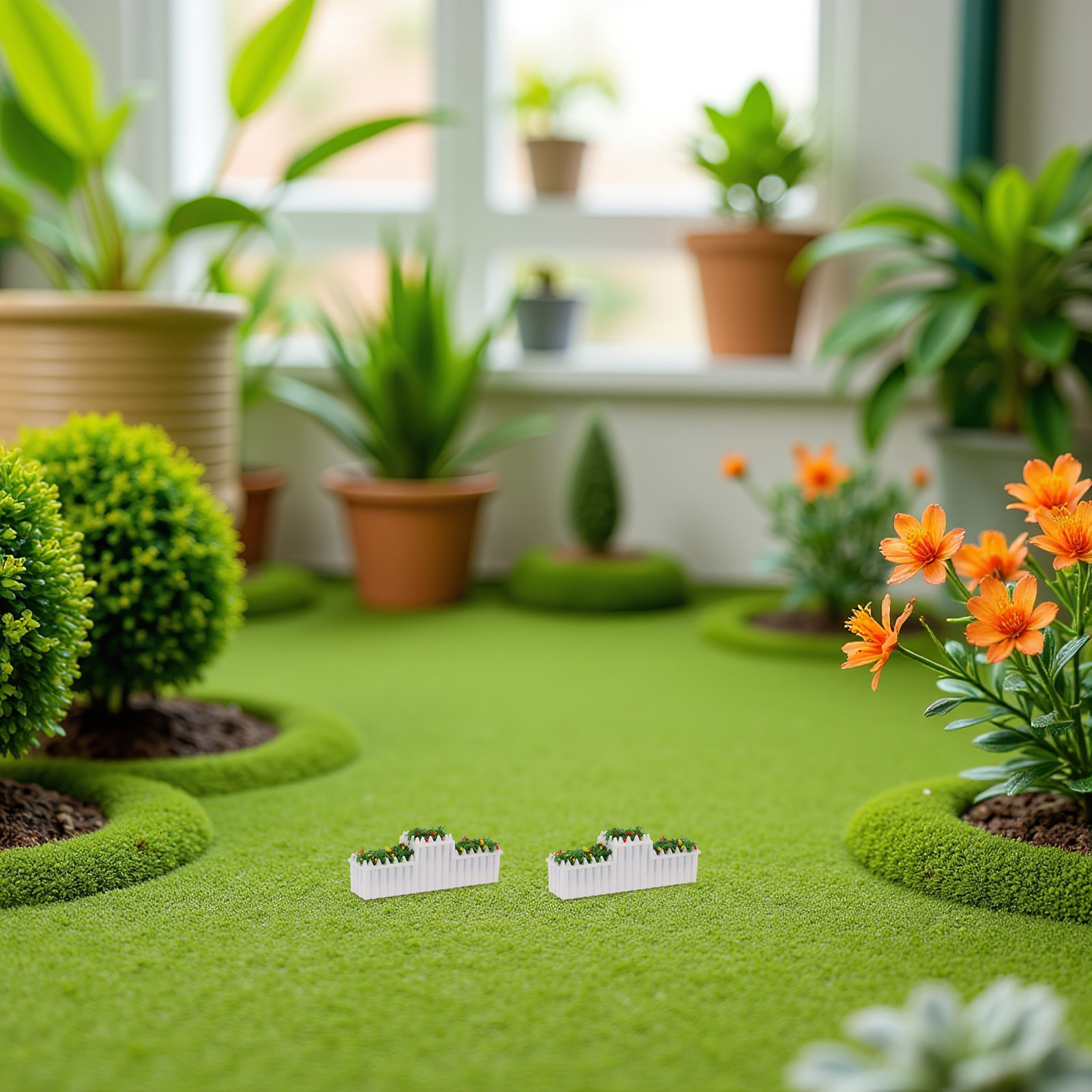 6 個のミニチュア盆栽植物モデル鉢植え人工植物フェアリーハウ - Bonsai Garden Desk のレビューと価格