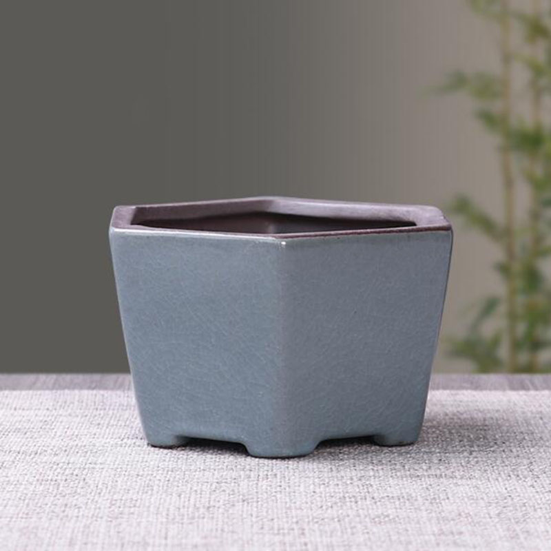 家と庭のためのレトロなセラミック植木鉢,通気性のある花瓶,盆 - Bonsai Garden Zen のレビューと価格