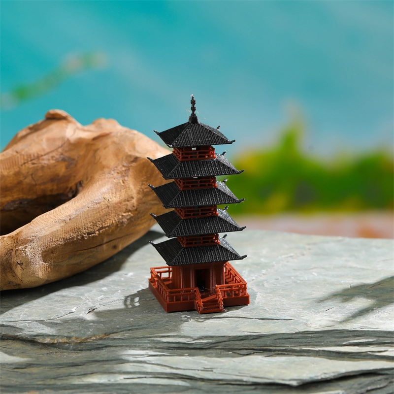庭の水族館盆栽装飾ミニ塔像中国古代建物モデルパビリオン装飾シ - Bonsai Garden Zen のレビューと価格