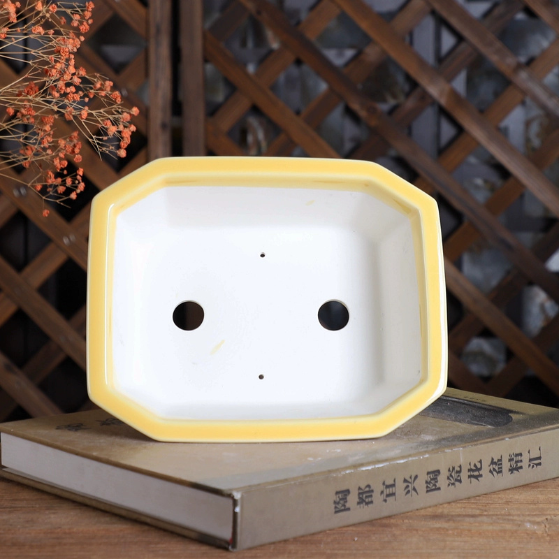 磁器長方形盆栽ポット、伝統的な中国のパターン、部屋、ホームテ - Bonsai Garden Desk のレビューと価格