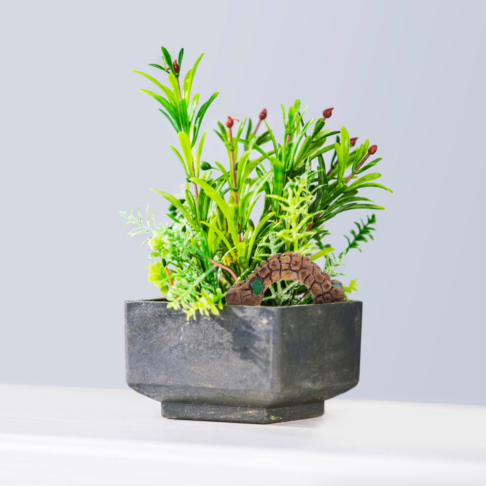 6個入り ヴィンテージ マイクロ風景樹脂製オーナメント レト - Bonsai Garden Desk のレビューと価格
