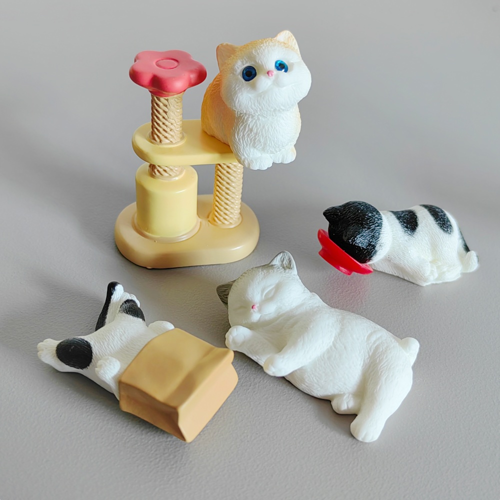 4個入り 可愛い猫 小動物 モデル デコレーション 樹脂工芸 - Bonsai Garden Miniature のレビューと価格