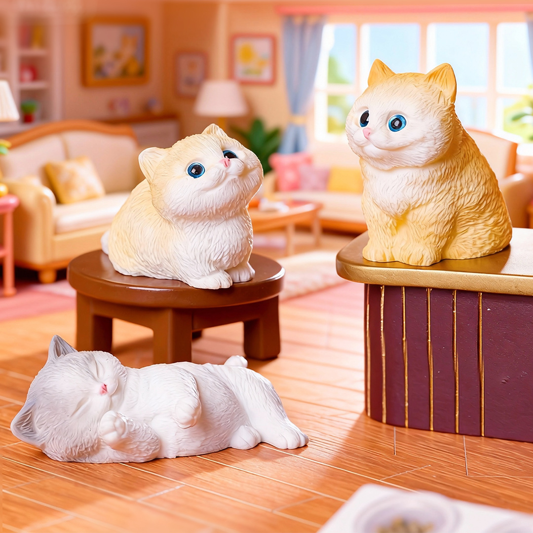 4個入り 可愛い猫 小動物 モデル デコレーション 樹脂工芸 - Bonsai Garden Miniature のレビューと価格