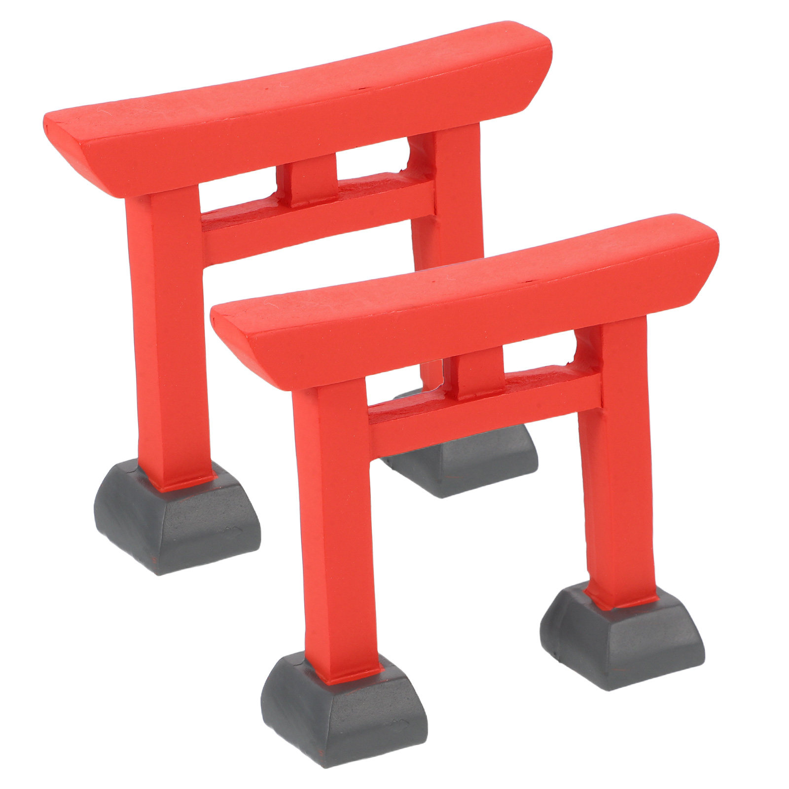 精巧に作られたミニ二重鳥居樹脂製オーナメント2個セット、日本 - Bonsai Garden Desk のレビューと価格