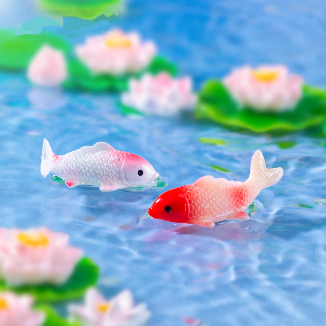 10個入り ミニ鯉魚 レジン金魚 フィギュア 盆栽像 部屋D - Bonsai Garden Miniature のレビューと価格