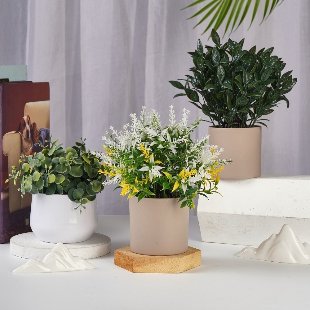 シミュレーションプラスチック植物人工植物盆栽常緑偽花盆栽植物 - Bonsai Garden Zen のレビューと価格