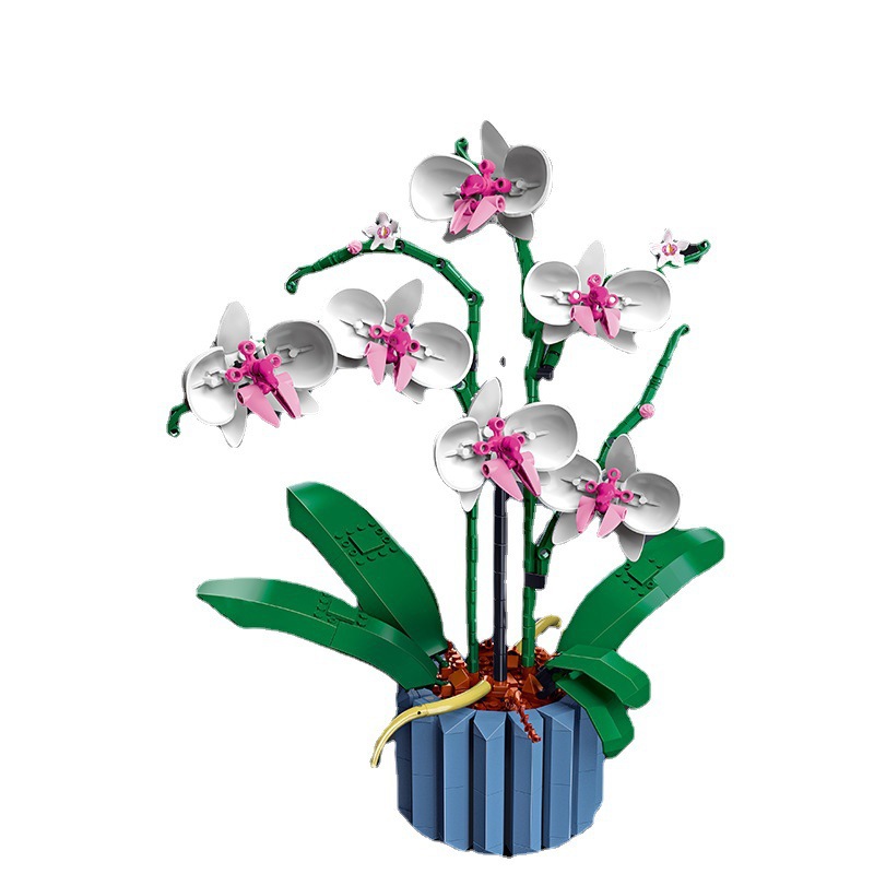 面白いジョイオーキッドフラワーブーケフラワーブロック盆栽植物 - Bonsai Garden Lego のレビューと価格