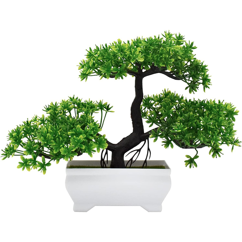 人工盆栽プラスチックバイオニック偽植物ホームルーム屋内オフィ - Bonsai Garden Desk のレビューと価格