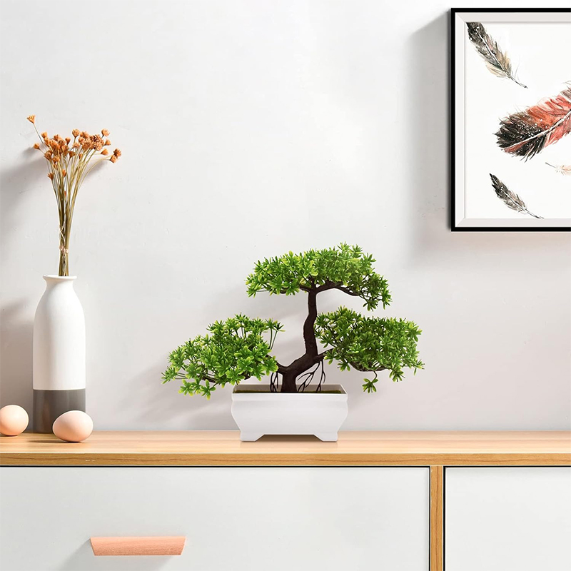 人工盆栽プラスチックバイオニック偽植物ホームルーム屋内オフィ - Bonsai Garden Desk のレビューと価格
