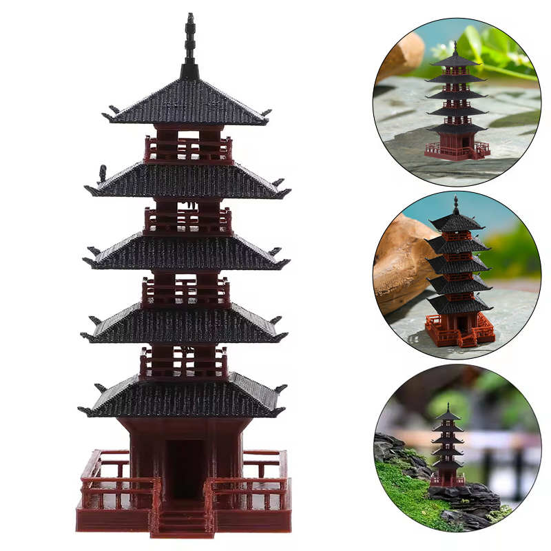 ミニパゴダ像古代建築模型禅庭盆栽水槽装飾 - Bonsai Garden Zen のレビューと価格