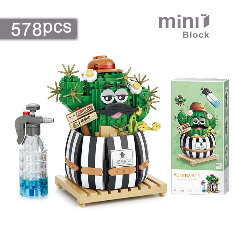 クリエイティブビルディングブロック多肉植物サボテン 3D モ - Bonsai Garden Lego のレビューと価格
