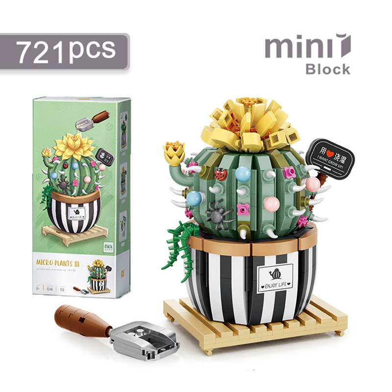 クリエイティブビルディングブロック多肉植物サボテン 3D モ - Bonsai Garden Lego のレビューと価格