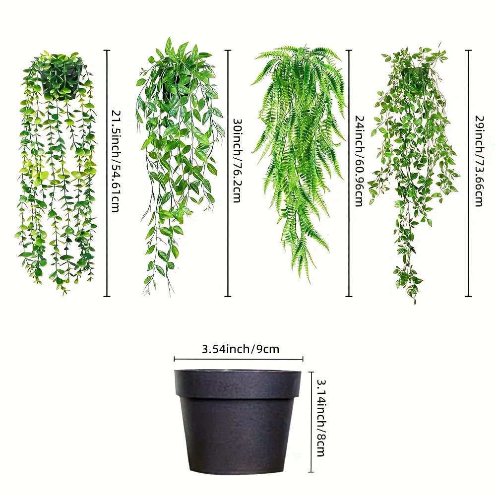 人工吊り下げ緑植物鉢植え組み合わせ人工植物装飾フェイク吊り下 - Bonsai Garden Zen のレビューと価格