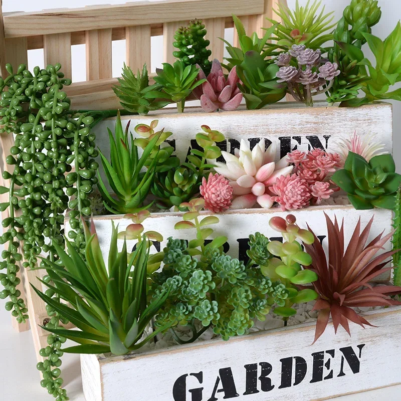 10/20 個 PVC 多肉植物グリーンフェイク多肉植物家庭 - Bonsai Garden For Home のレビューと価格