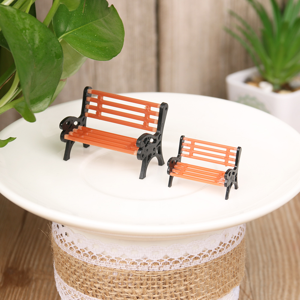 1PC 樹脂ミニチュアベンチスツールマイクロ風景公園椅子置物 - Bonsai Garden Miniature のレビューと価格