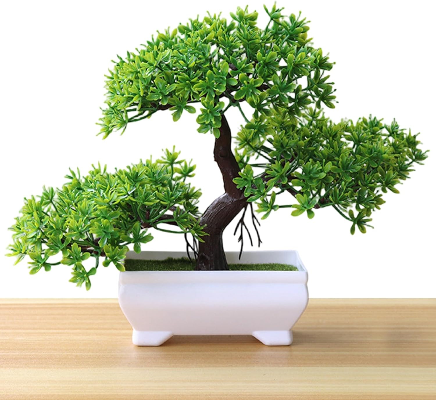 1/2 個人工盆栽シミュレーション鉢植え植物小さな木造花家庭 - Bonsai Garden For Home のレビューと価格