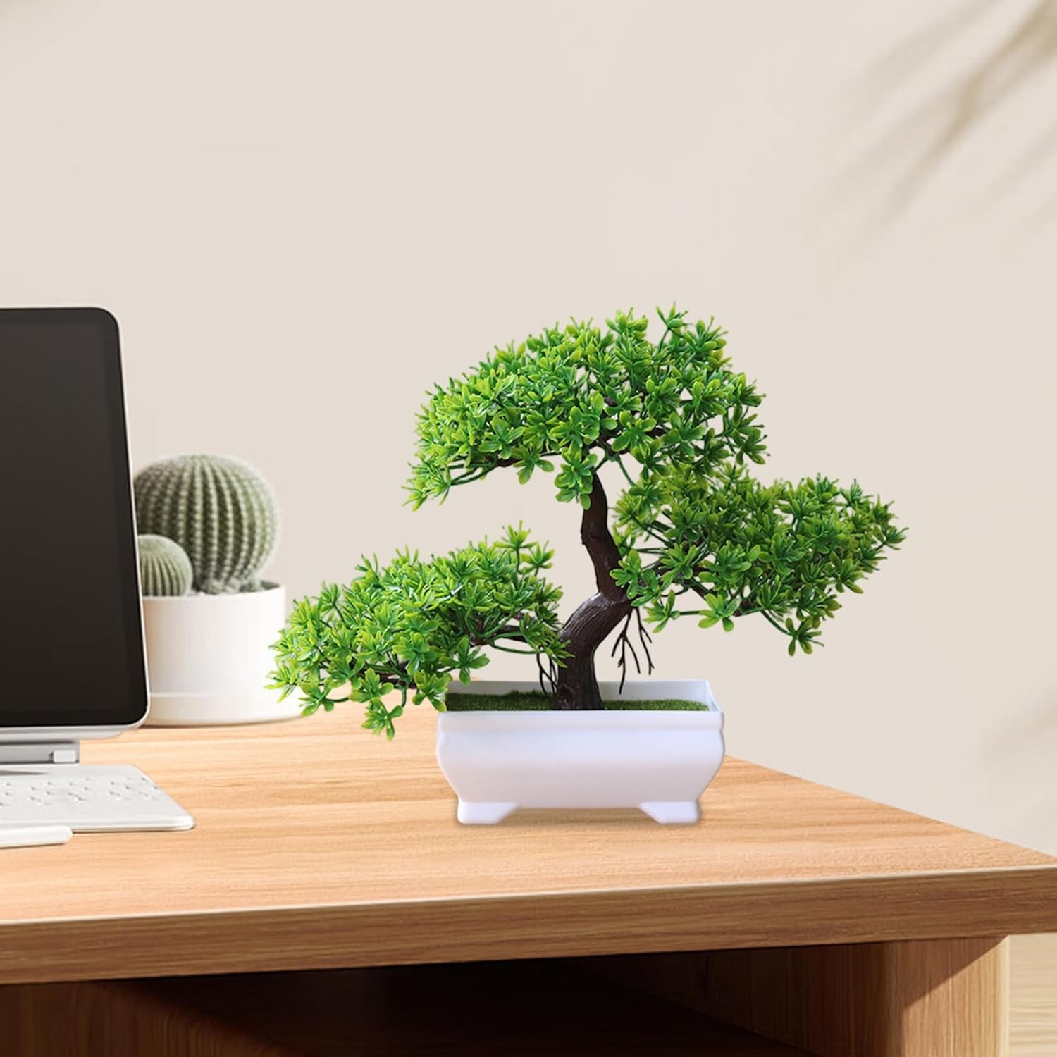 1/2 個人工盆栽シミュレーション鉢植え植物小さな木造花家庭 - Bonsai Garden For Home のレビューと価格